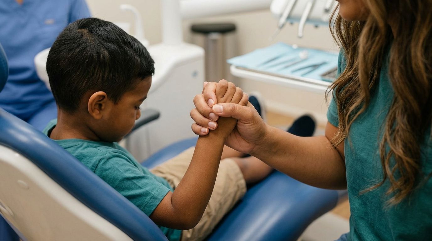 I can hold Mum's hand if I want to.